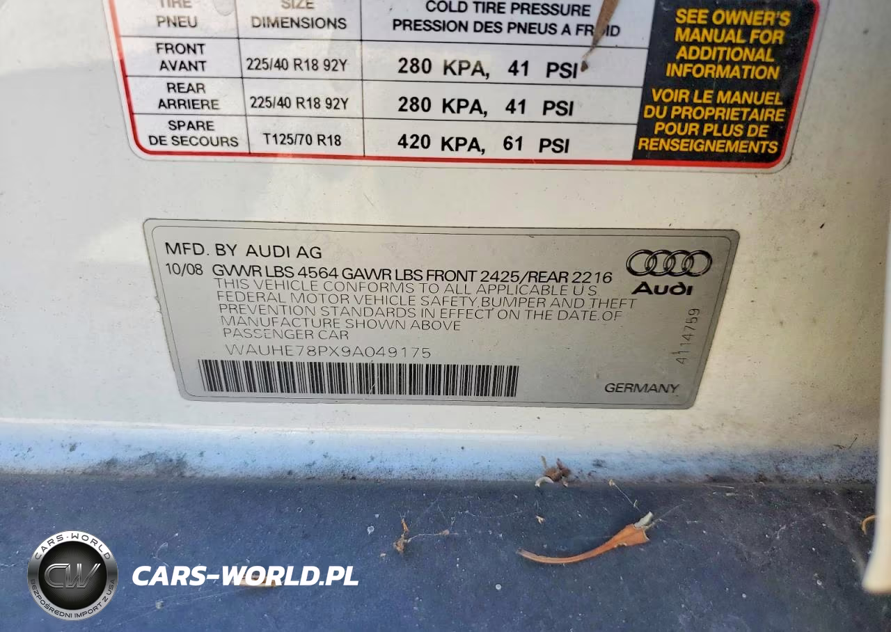2009 Audi A3 2.0T VIN:WAUHE78PX9A049175 - 12