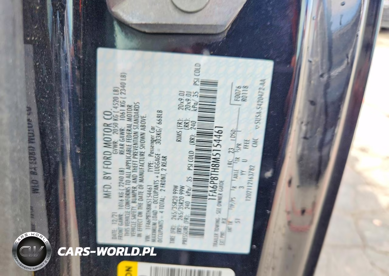 2021 Ford Mustang VIN:1FA6P8TH8M5154461 - 12
