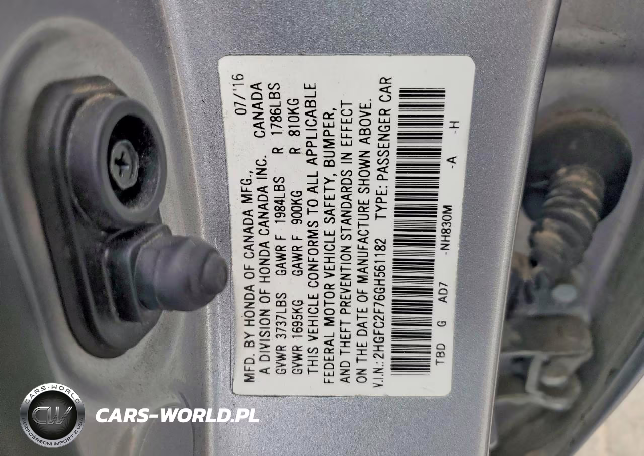 2016 Honda Civic Ex VIN:2HGFC2F76GH561182 - 12
