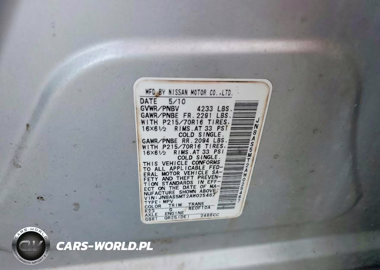 2010 Nissan Rogue Sl VIN:JN8AS5MT2AW025467 - 13