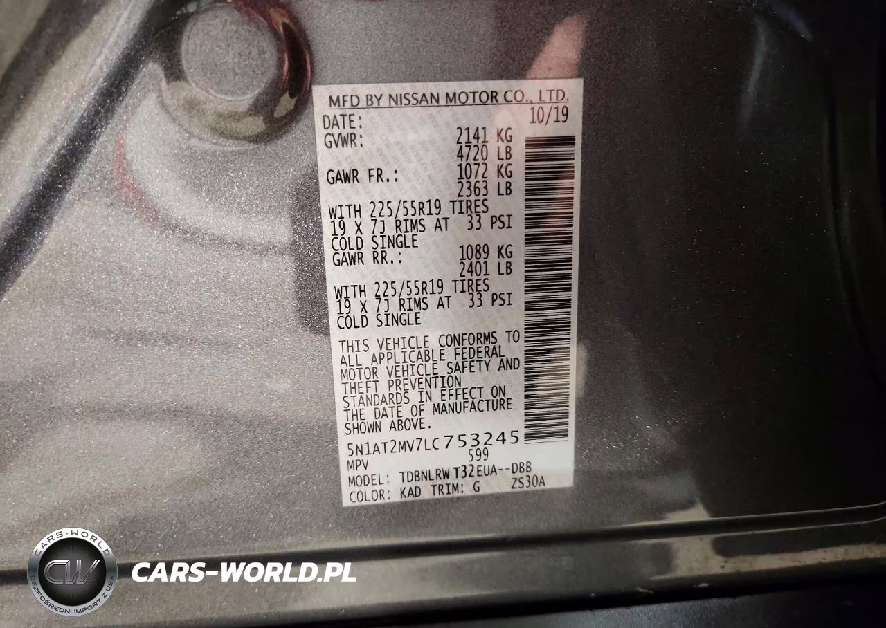 2020 Nissan Rogue Sl VIN:5N1AT2MV7LC753245 - 14