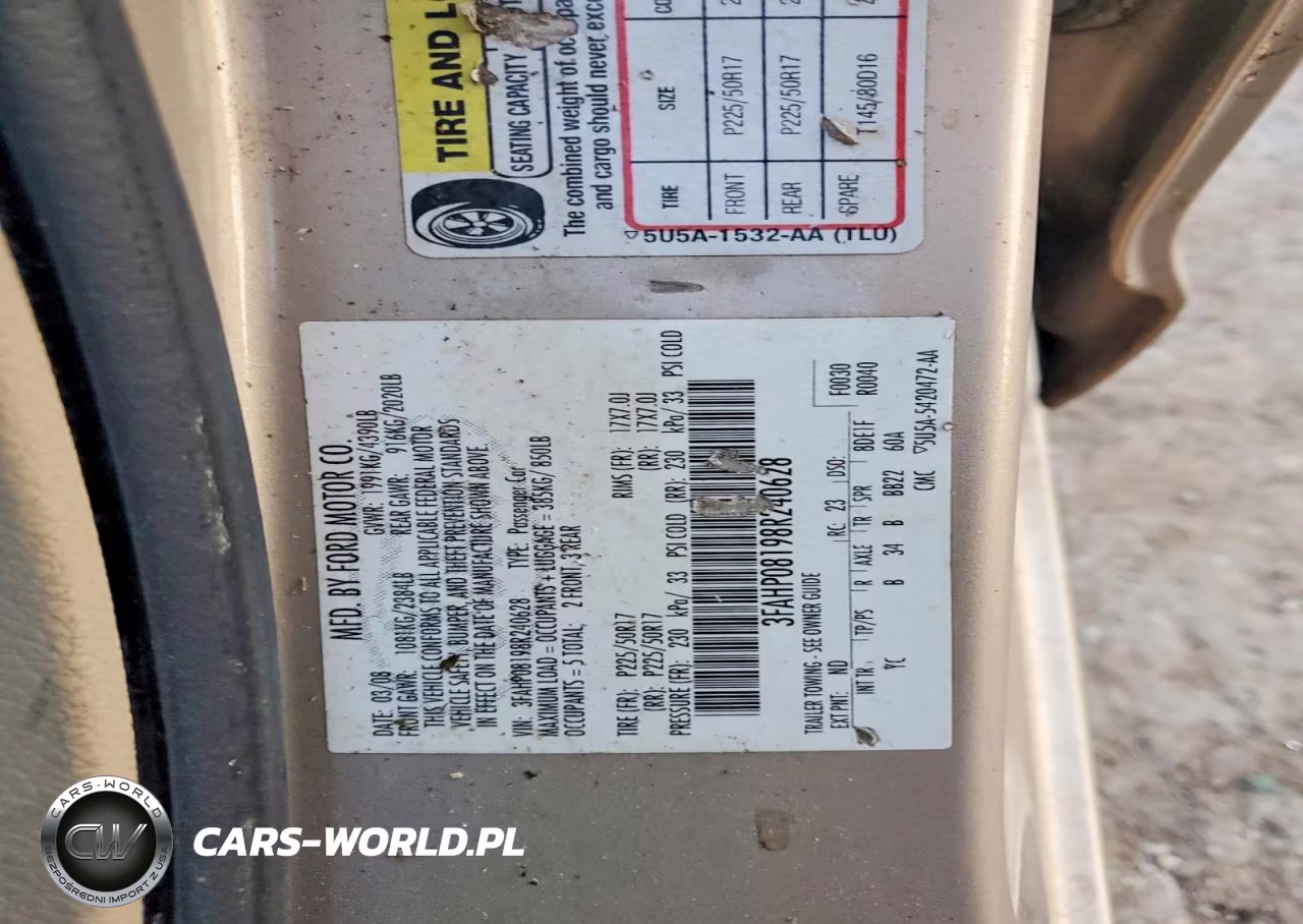 2008 Ford Fusion Sel VIN:3FAHP08198R240628 - 12
