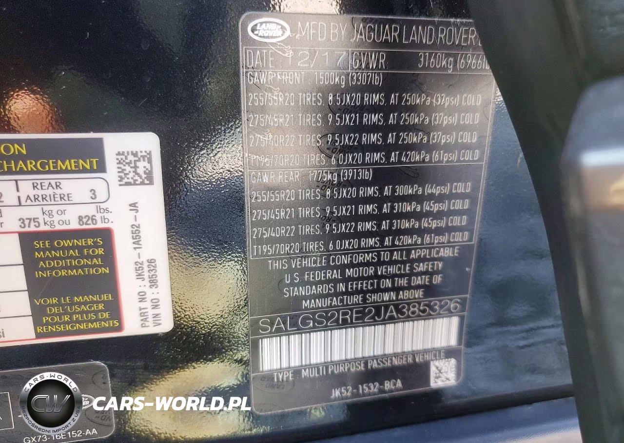 2018 Land Rover Range Rover Supercharged VIN:SALGS2RE2JA385326 - 13