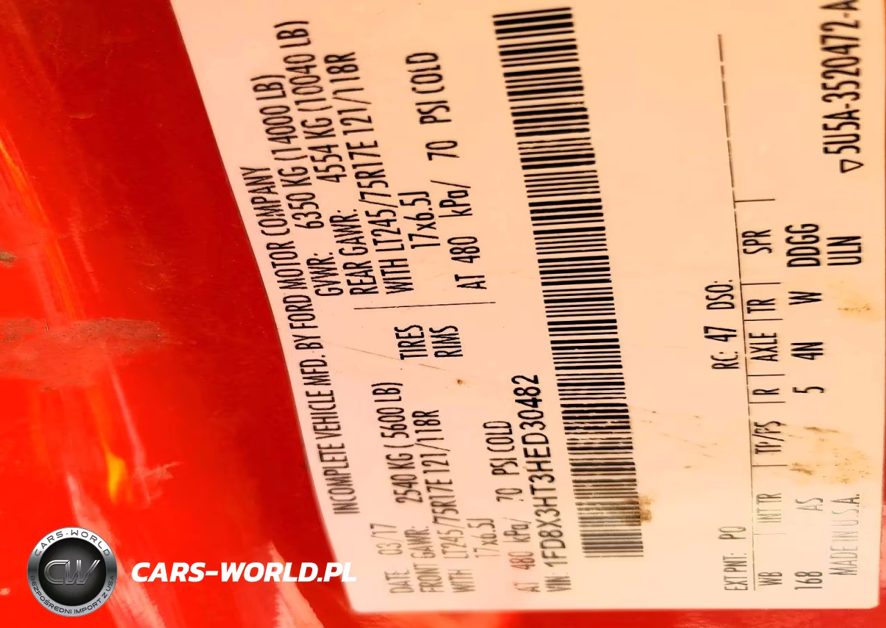 2017 Ford F350 Super Duty VIN:1FD8X3HT3HED30482 - 12