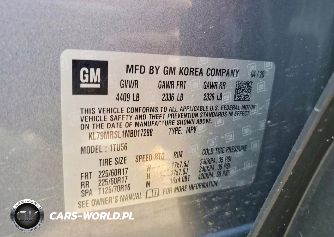 2021 Chevrolet Trailblazer Lt VIN:KL79MRSL1MB017288 - 13