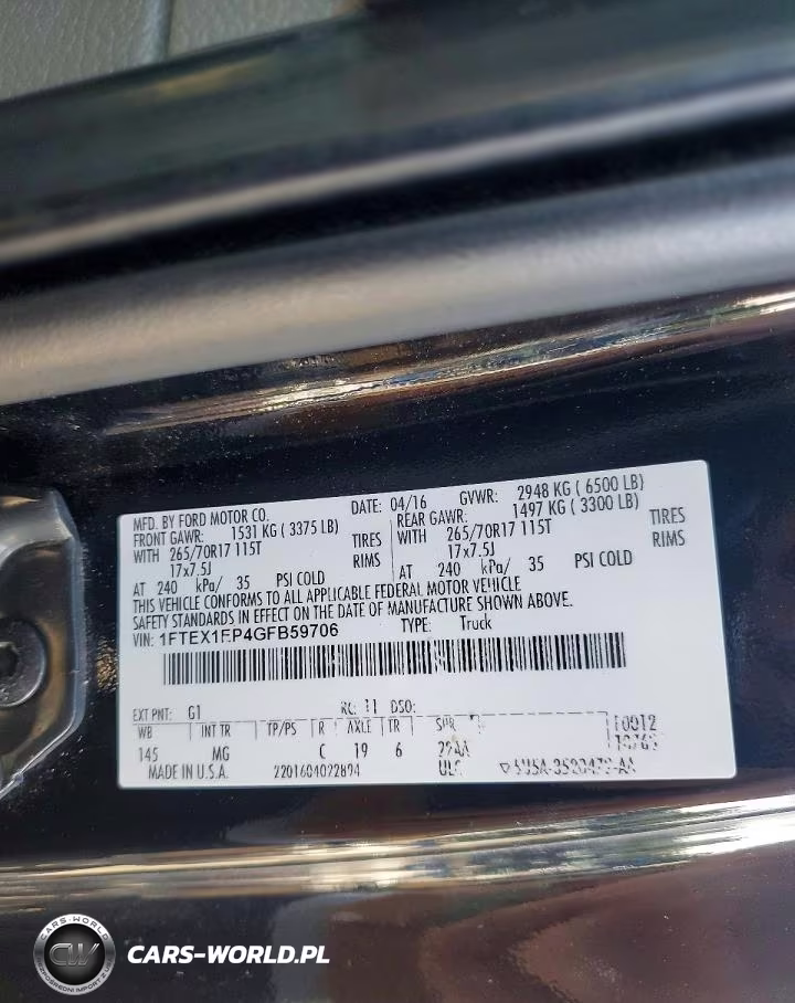 2016 Ford F150 Super Cab VIN:1FTEX1EP4GFB59706 - 12