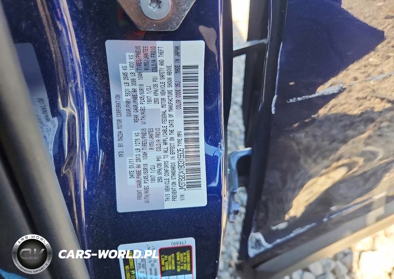 2011 Mazda Cx-9 VIN:JM3TB2CA1B0315505 - 12