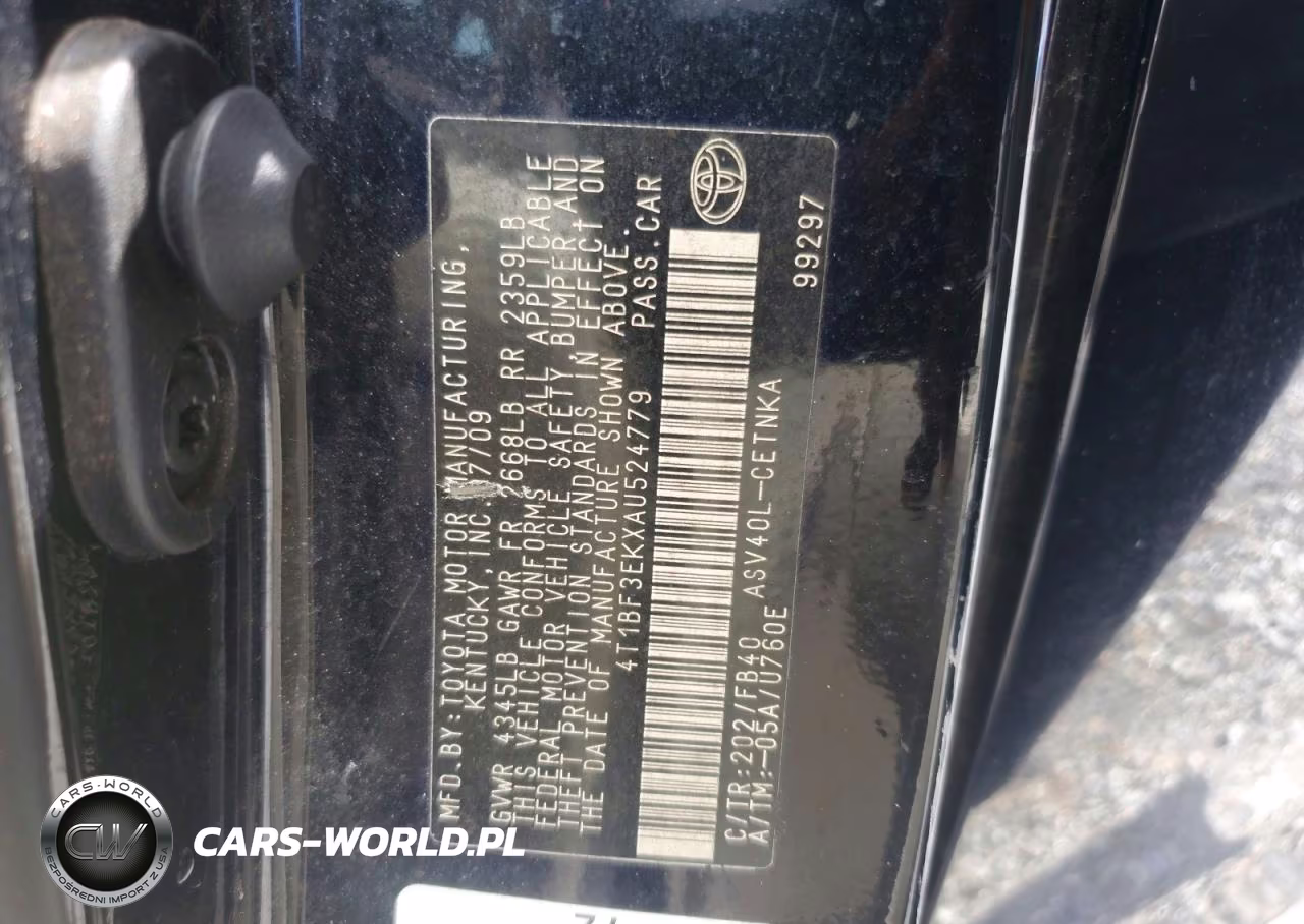 2010 Toyota Camry Le VIN:4T1BF3EKXAU524779 - 12