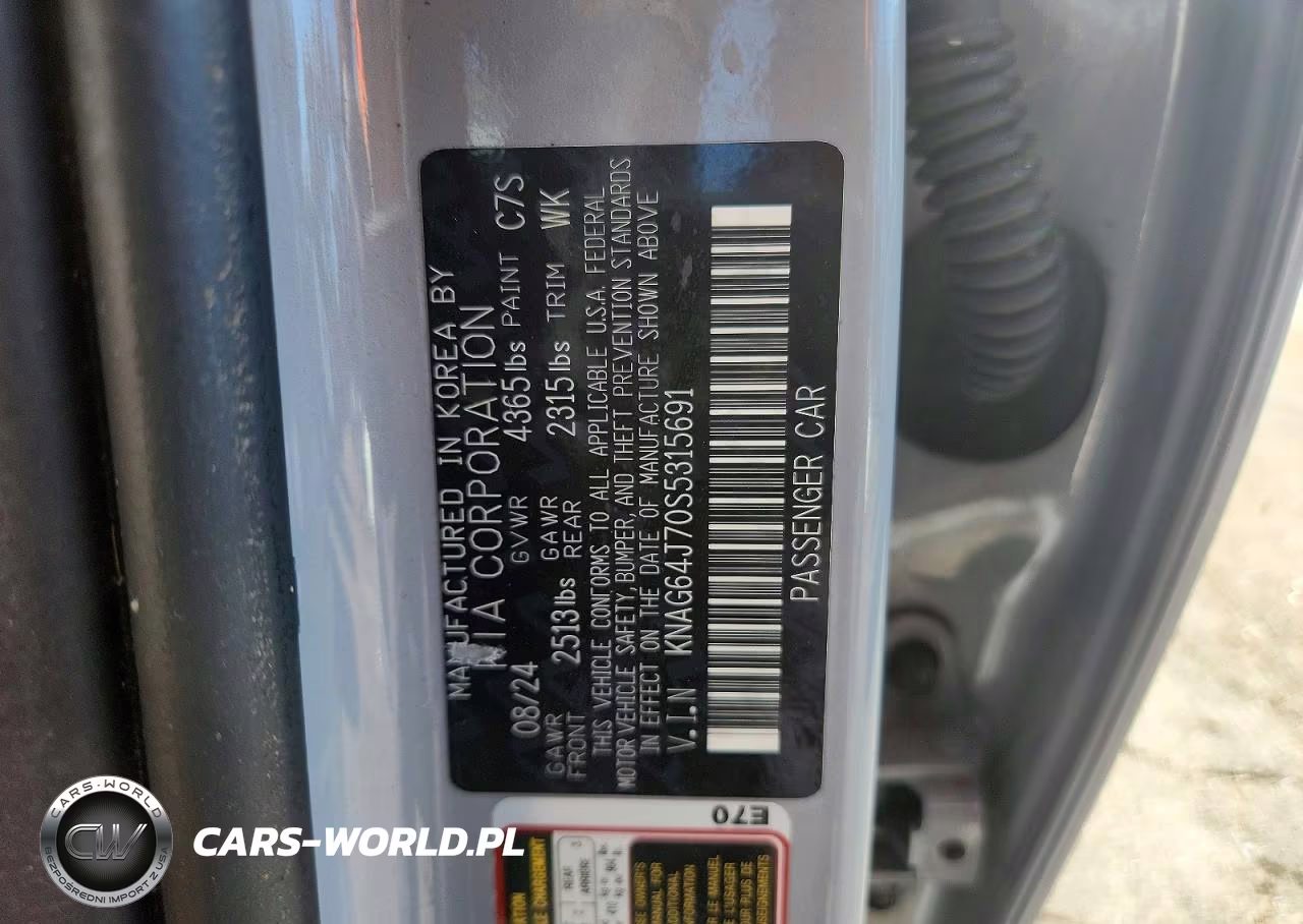 2025 Kia K5 Gt Line VIN:KNAG64J70S5315691 - 12