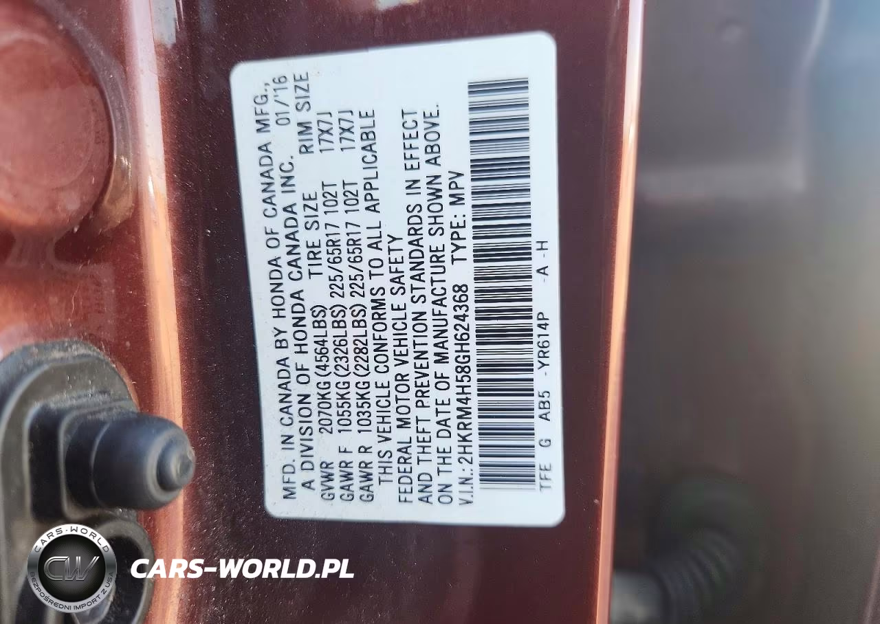 2016 Honda Cr-V Ex VIN:2HKRM4H58GH624368 - 13