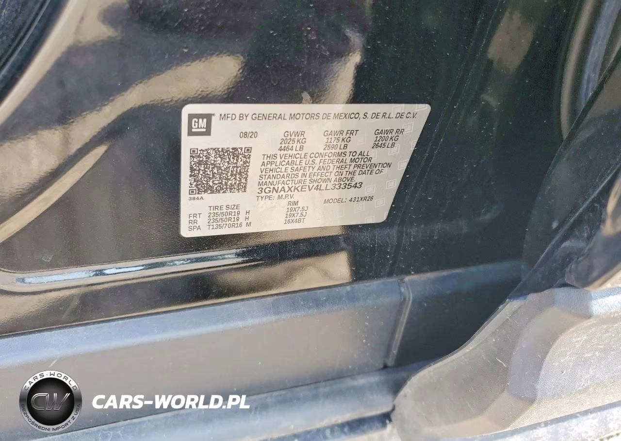 2020 Chevrolet Equinox Lt VIN:3GNAXKEV4LL333543 - 13