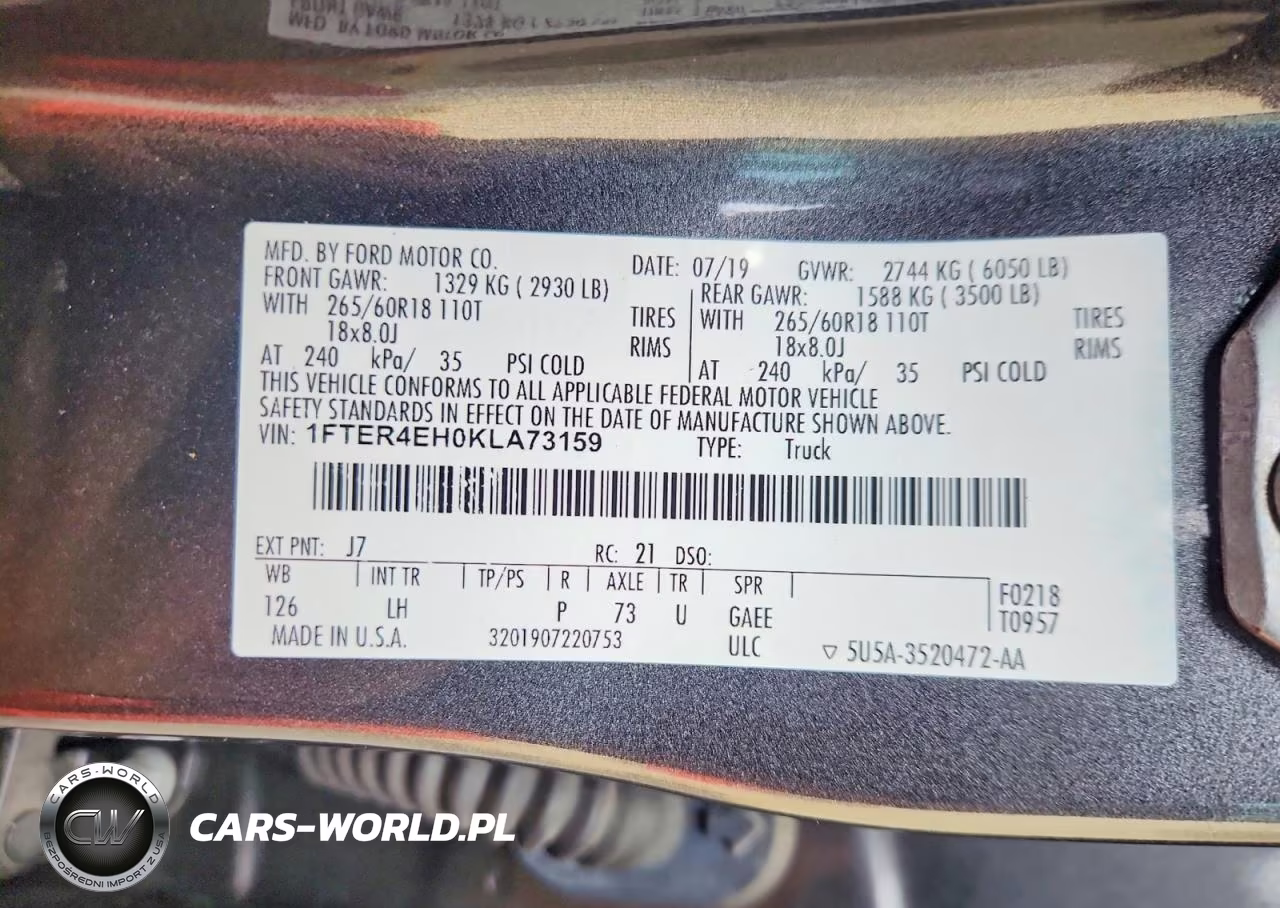 2019 Ford Ranger Xl VIN:1FTER4EH0KLA73159 - 12