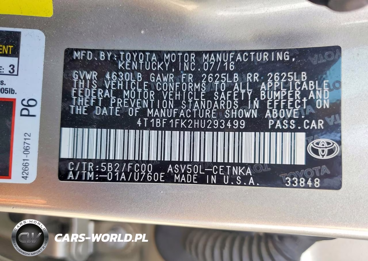 2017 Toyota Camry Le VIN:4T1BF1FK2HU293499 - 12