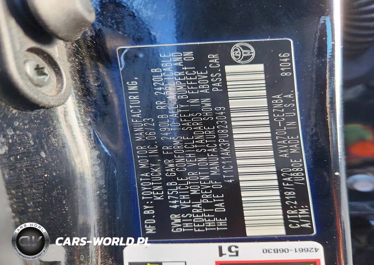 2023 Toyota Camry Le VIN:4T1C11AK3PU823049 - 12
