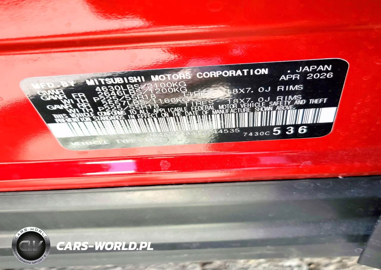 2026 Mitsubishi Eclipse Cross VIN:JA4ATWAA4TZ044535 - 13