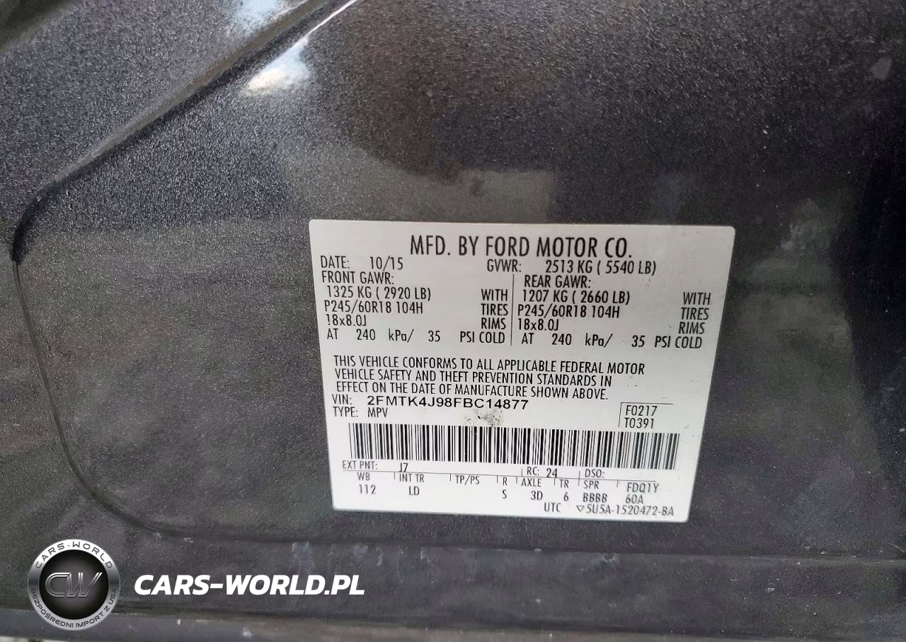 2015 Ford Edge Sel VIN:2FMTK4J98FBC14877 - 13