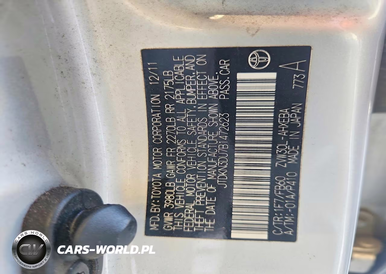 2011 Toyota Prius Two VIN:JTDKN3DU7B1472623 - 13