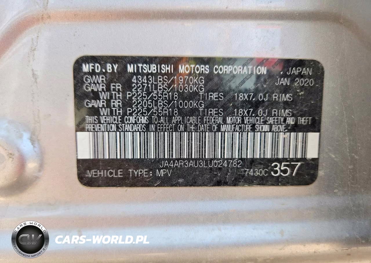 2020 Mitsubishi Outlander Sport Es VIN:JA4AR3AU3LU024782 - 14