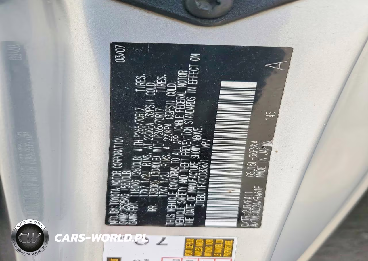 2007 Toyota Fj Cruiser Base VIN:JTEBU11F470083671 - 13