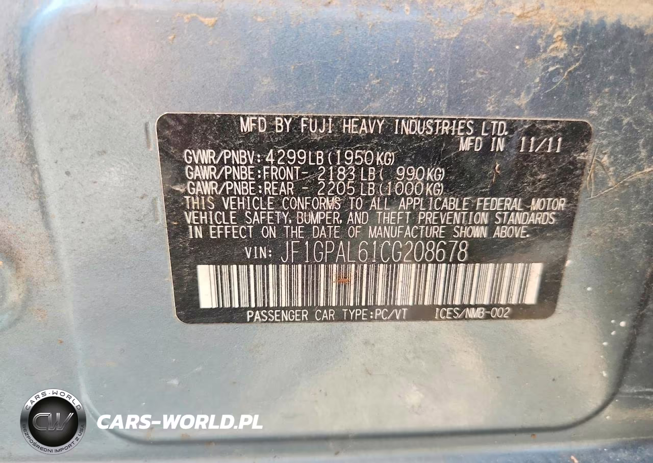 2012 Subaru Impreza Sport Premium VIN:JF1GPAL61CG208678 - 12