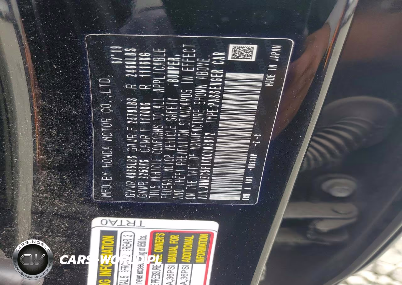 2019 Honda Clarity VIN:JHMZC5F1XKC003872 - 12