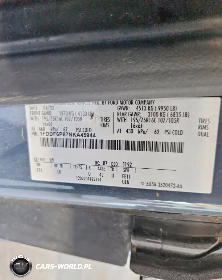 2022 Ford Transit Delivery Truck VIN:1FDDF6P87NKA45944 - 13