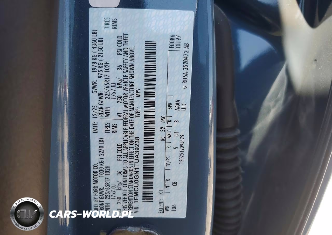 2026 Ford Escape Active VIN:1FMCU0GN1TUA39238 - 12
