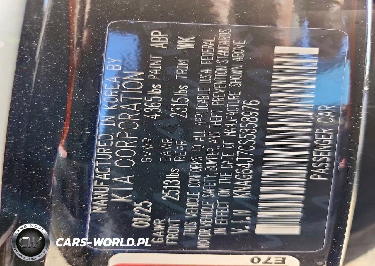 2025 Kia K5 Gt Line VIN:KNAG64J70S5358976 - 12