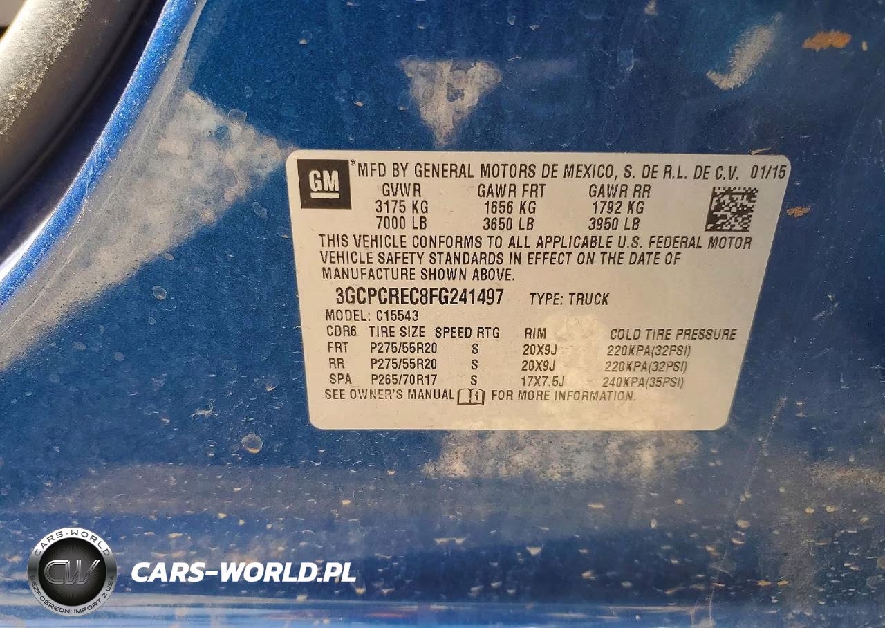 2015 Chevrolet Silverado C1500 Lt VIN:3GCPCREC8FG241497 - 12