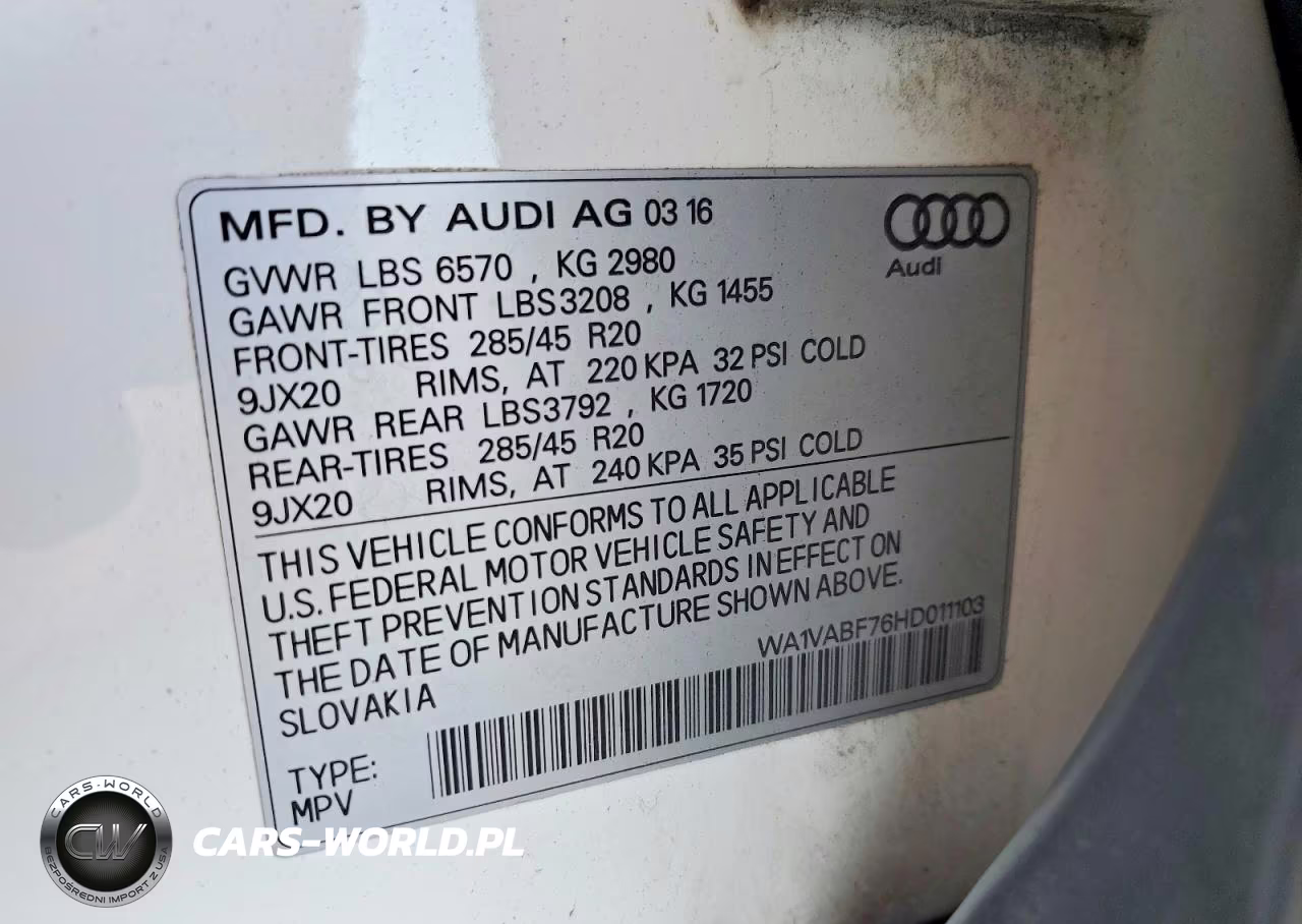 2017 Audi Q7 Prestige VIN:WA1VABF76HD011103 - 13