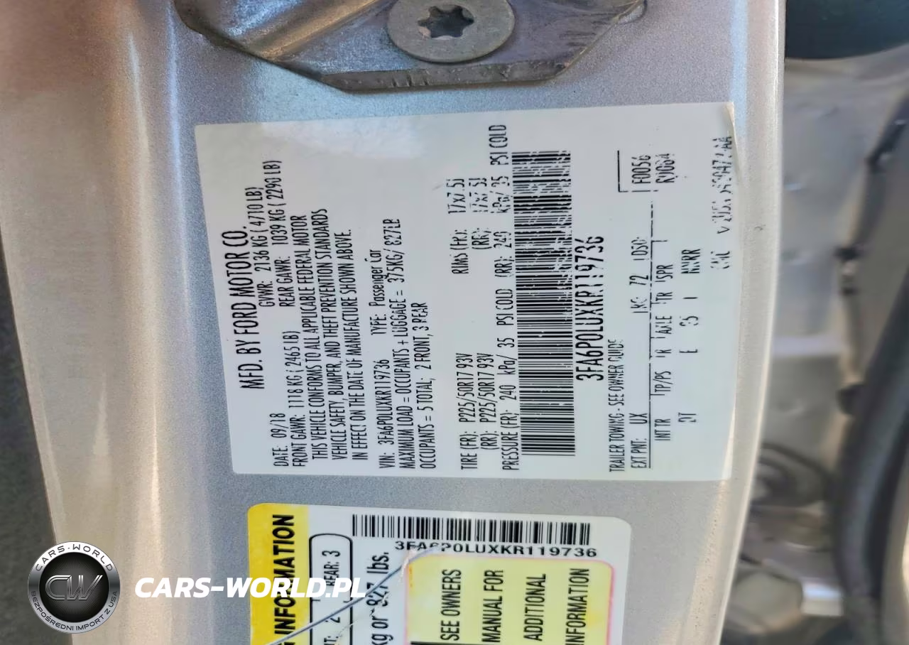 2019 Ford Fusion Se VIN:3FA6P0LUXKR119736 - 12