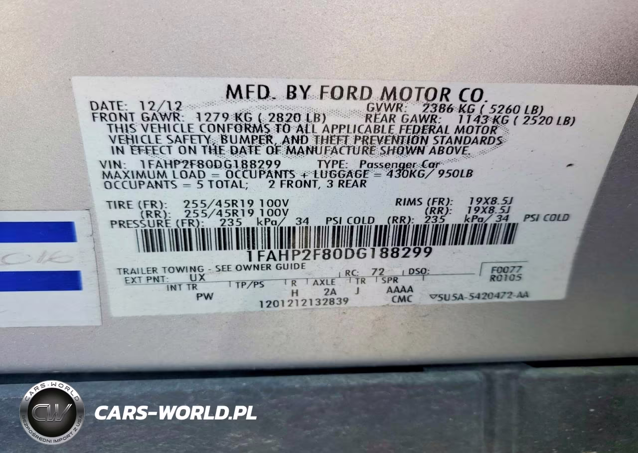 2013 Ford Taurus Limited VIN:1FAHP2F80DG188299 - 12