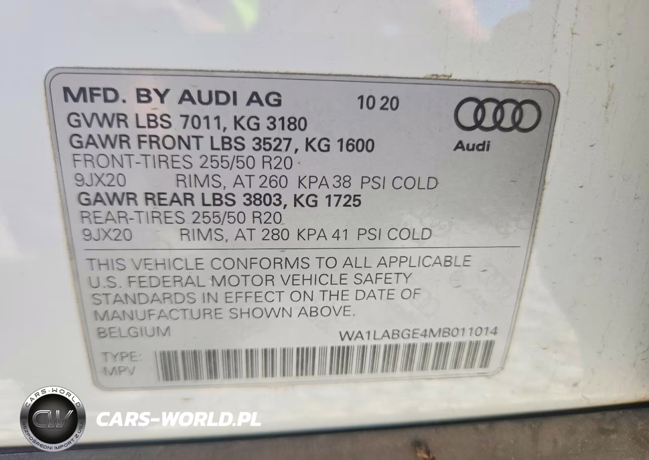 2021 Audi E-Tron Premium Plus VIN:WA1LABGE4MB011014 - 14