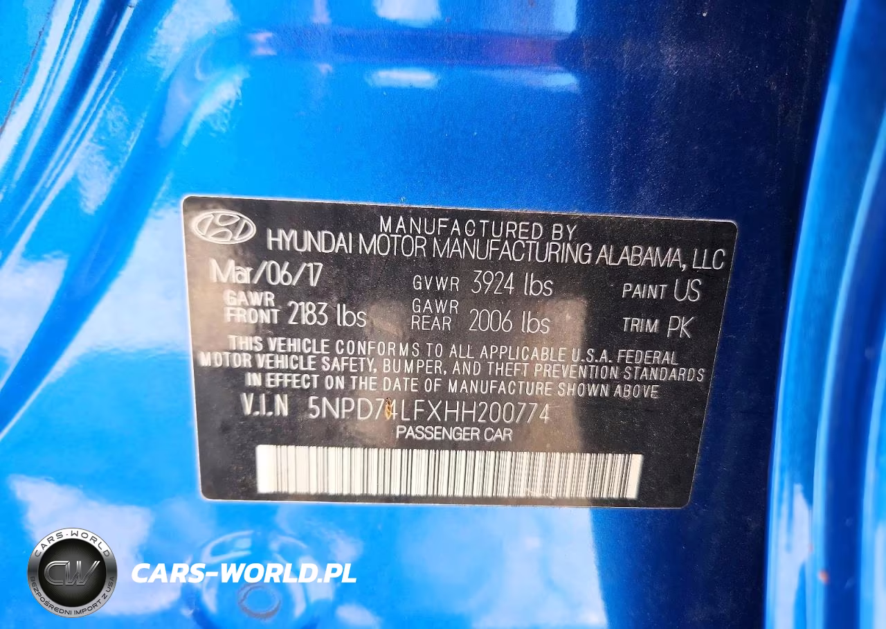 2017 Hyundai Elantra Se VIN:5NPD74LFXHH200774 - 12