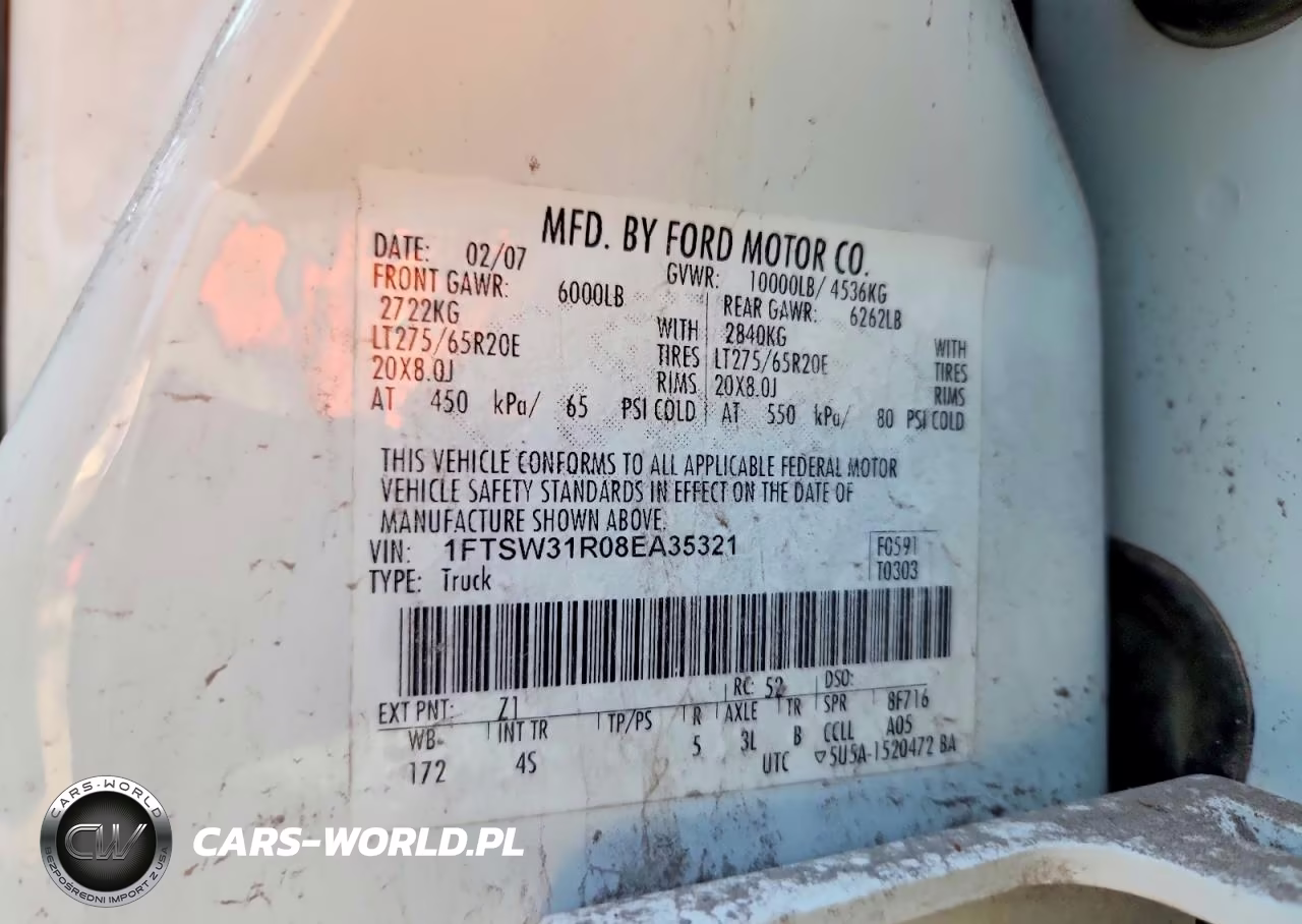 2008 Ford F350 Srw Super Duty VIN:1FTSW31R08EA35321 - 13