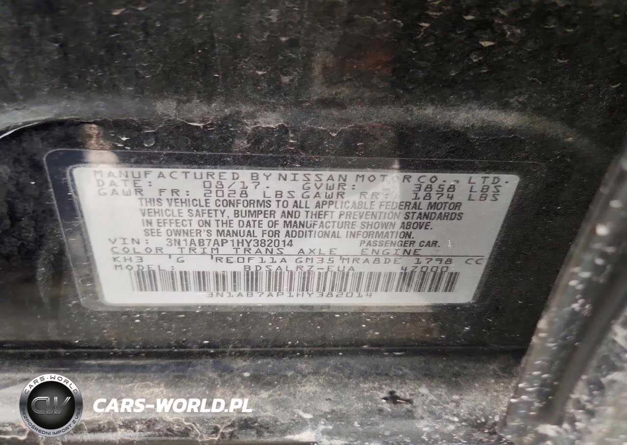 2017 Nissan Sentra Sr VIN:3N1AB7AP1HY382014 - 12
