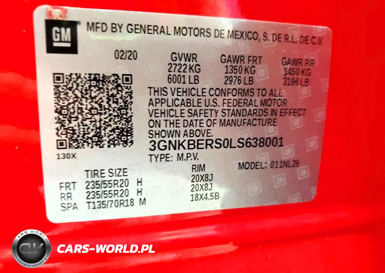 2020 Chevrolet Blazer Rs VIN:3GNKBERS0LS638001 - 12