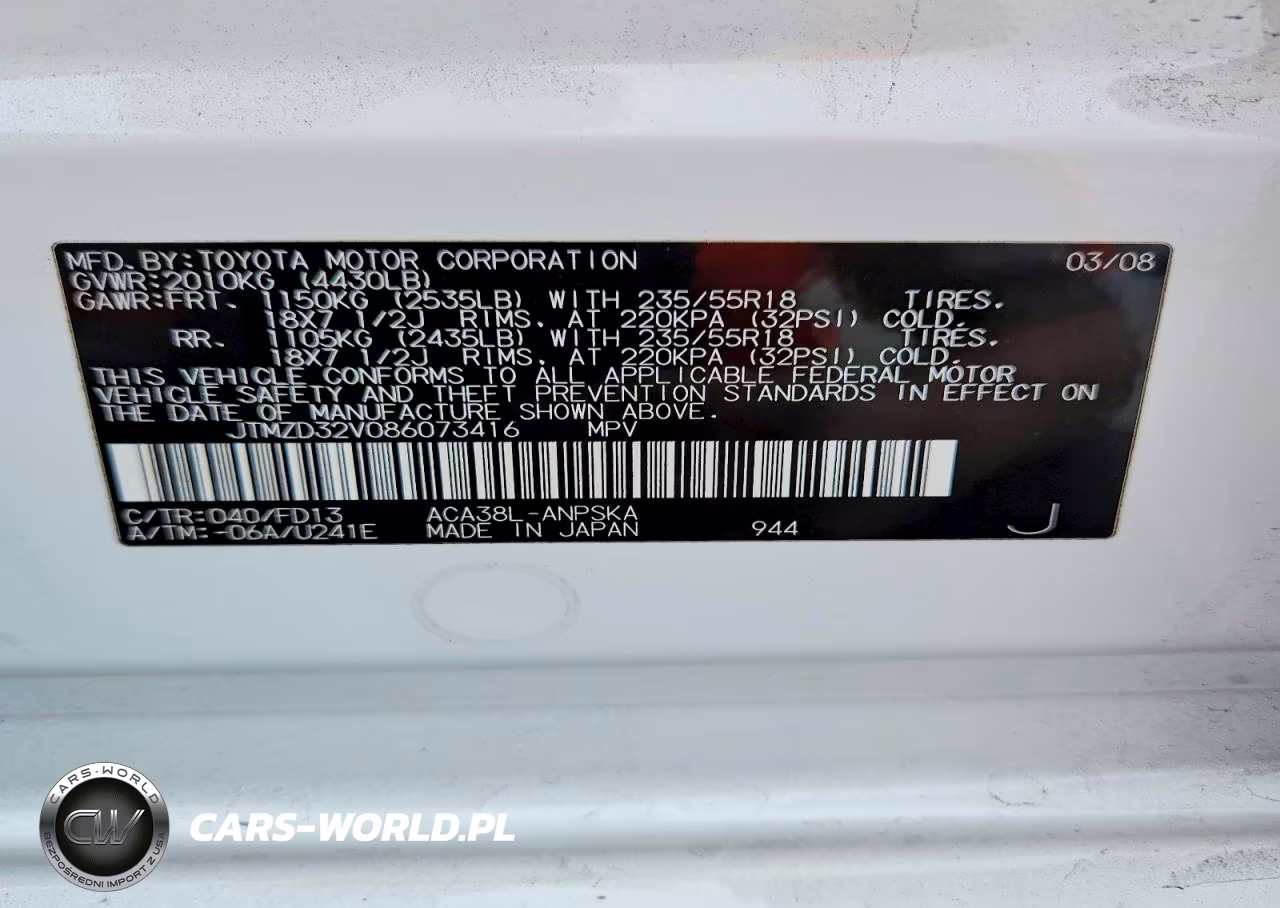 2008 Toyota Rav4 Sport VIN:JTMZD32V086073416 - 12
