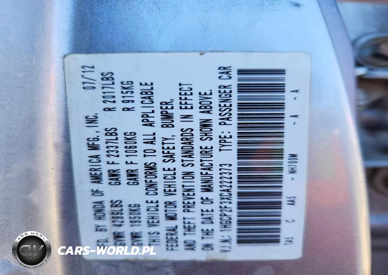 2012 Honda Accord VIN:1HGCP2F3XCA222373 - 13