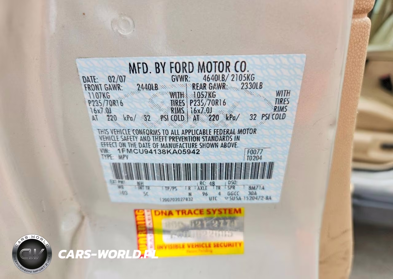 2008 Ford Escape Limited VIN:1FMCU94138KA05942 - 13