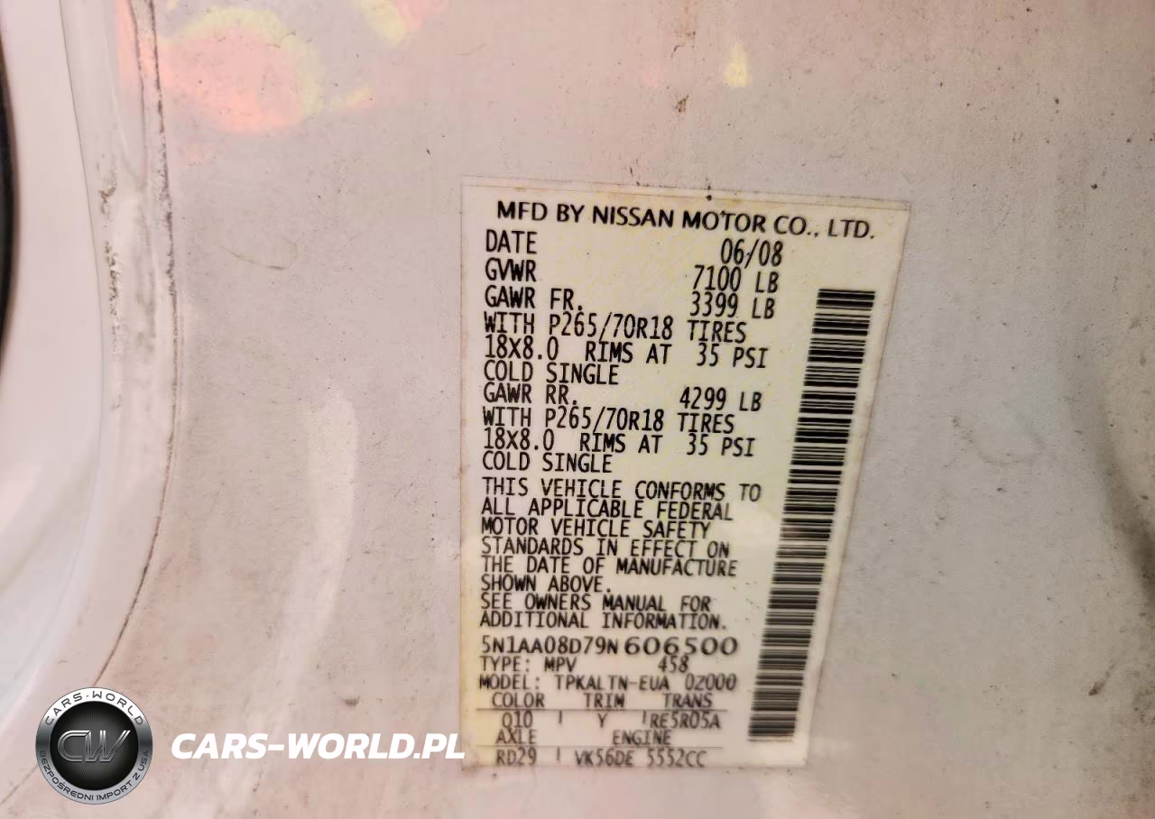 2009 Nissan Armada Se VIN:5N1AA08D79N606500 - 13