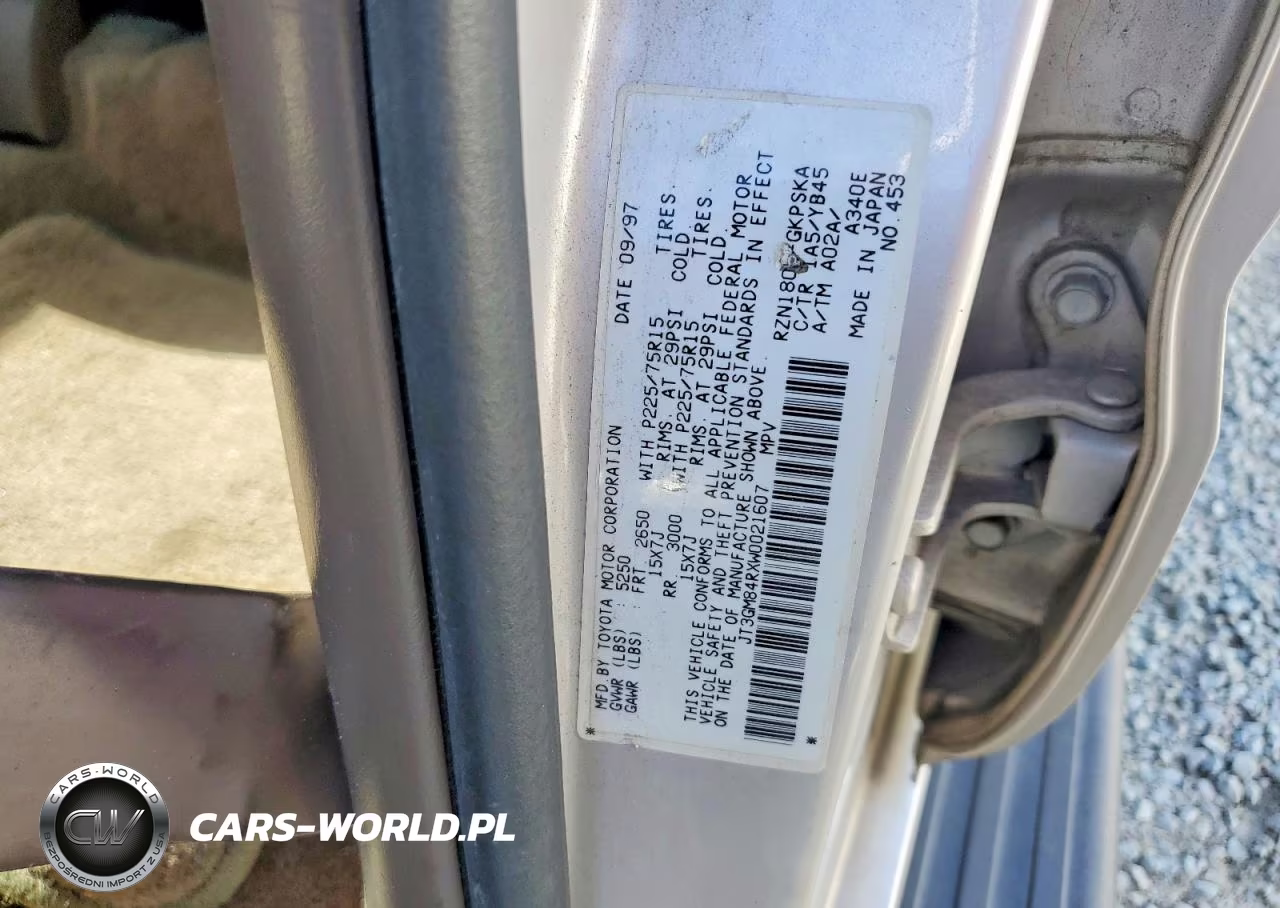 1998 Toyota 4Runner Base VIN:JT3GM84RXW0021607 - 13