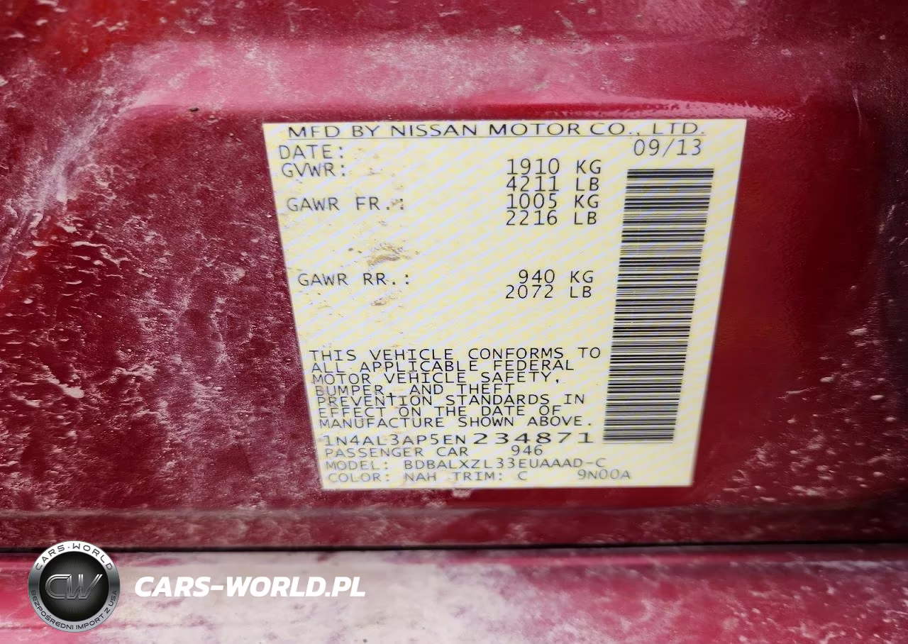 2014 Nissan Altima 2.5 Sl VIN:1N4AL3AP5EN234871 - 12