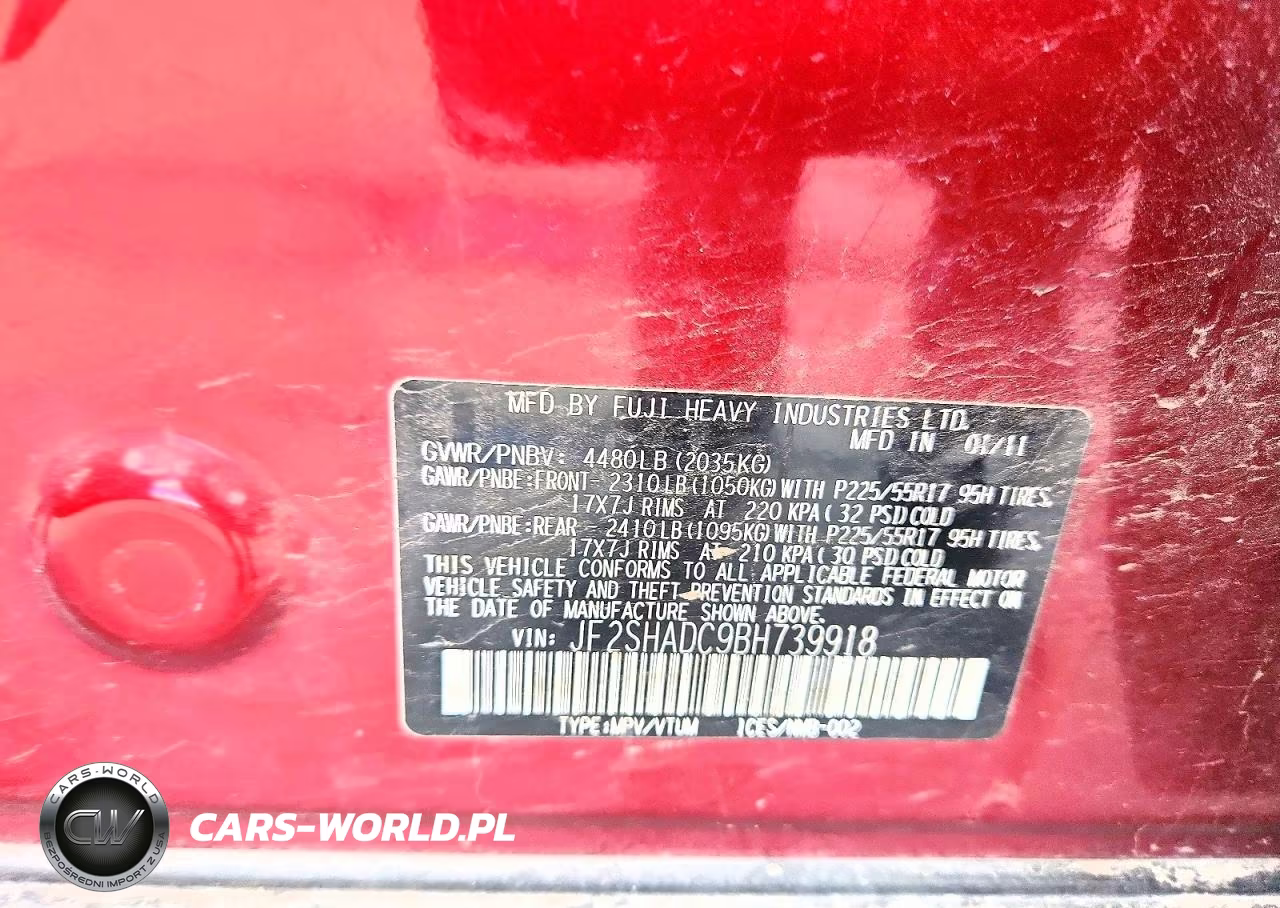 2011 Subaru Forester 2.5X Premium VIN:JF2SHADC9BH739918 - 13
