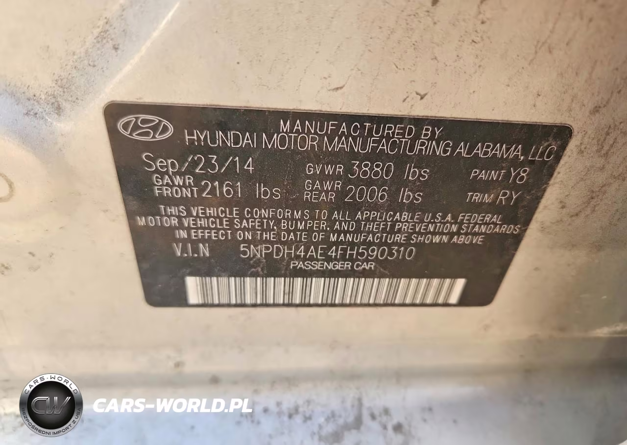 2015 Hyundai Elantra Se VIN:5NPDH4AE4FH590310 - 12
