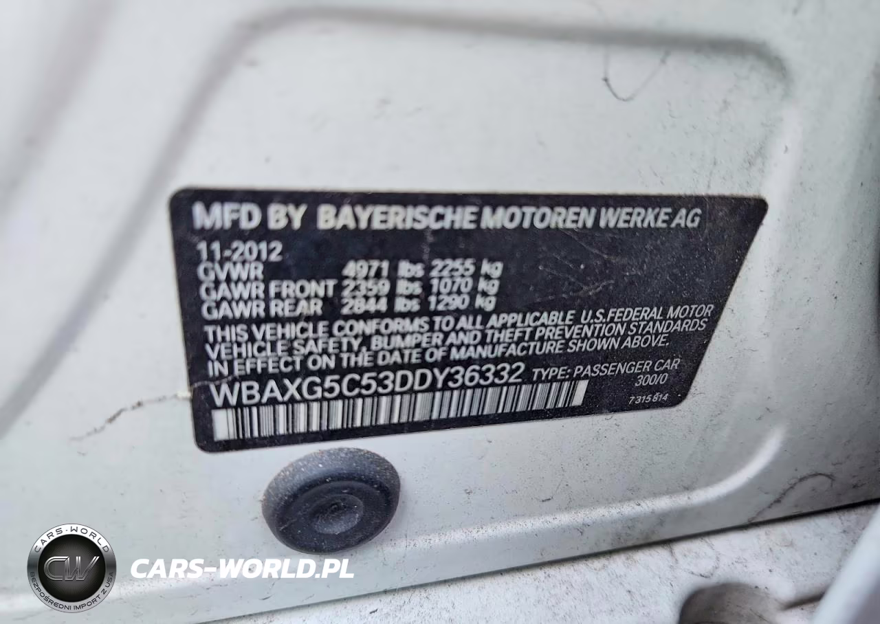 2013 BMW 528 I VIN:WBAXG5C53DDY36332 - 12