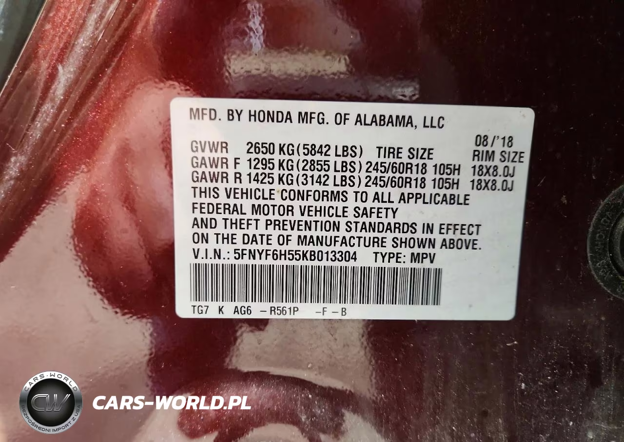 2019 Honda Pilot Exl VIN:5FNYF6H55KB013304 - 12
