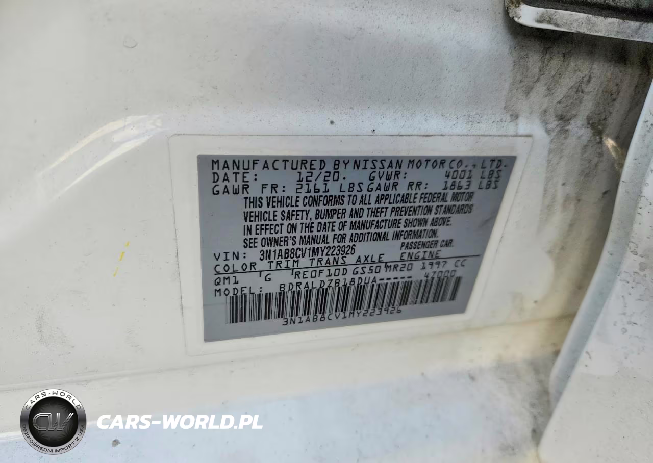 2021 Nissan Sentra Sv VIN:3N1AB8CV1MY223926 - 13