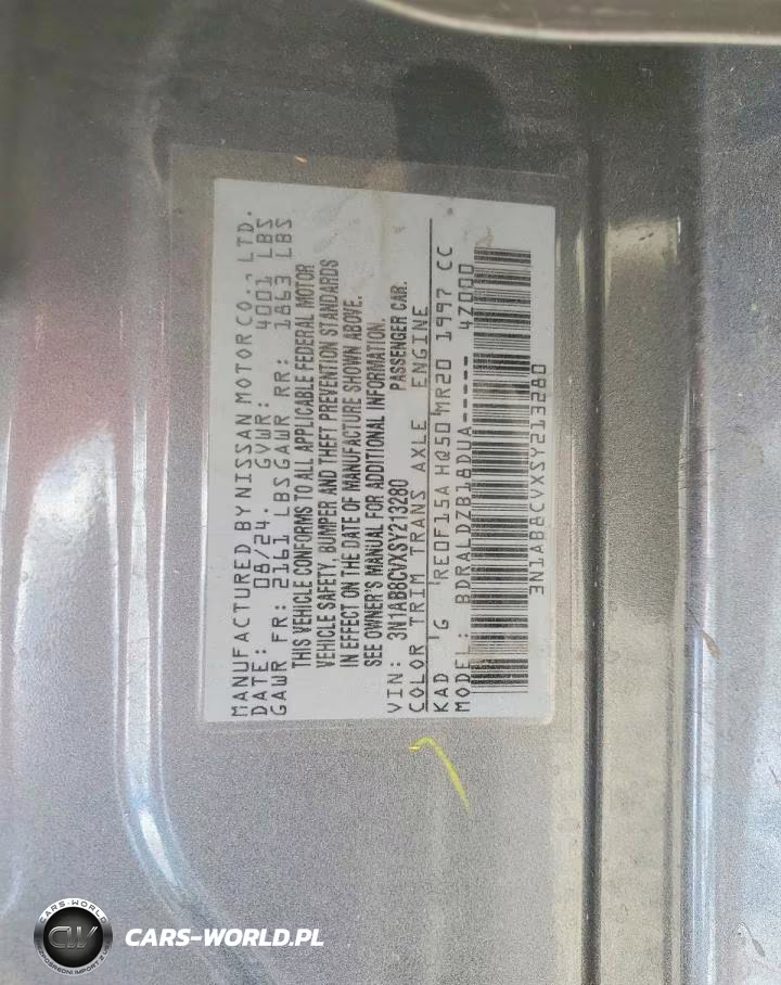 2025 Nissan Sentra Sv VIN:3N1AB8CVXSY213280 - 13