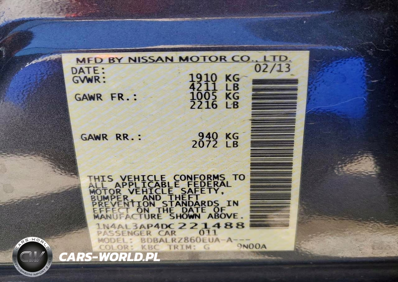 2013 Nissan Altima 2.5 VIN:1N4AL3AP4DC221488 - 12